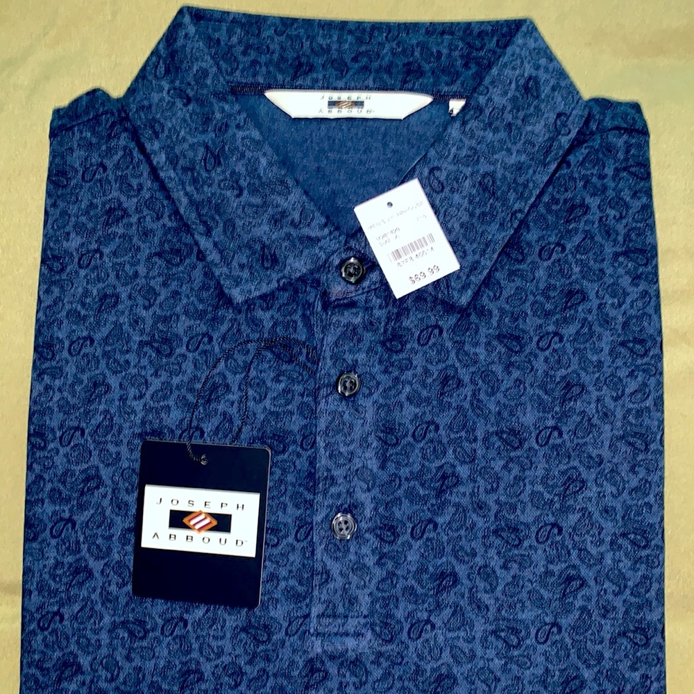 Joseph Abboud Paisley blue/black long sleeve button down. Size XL